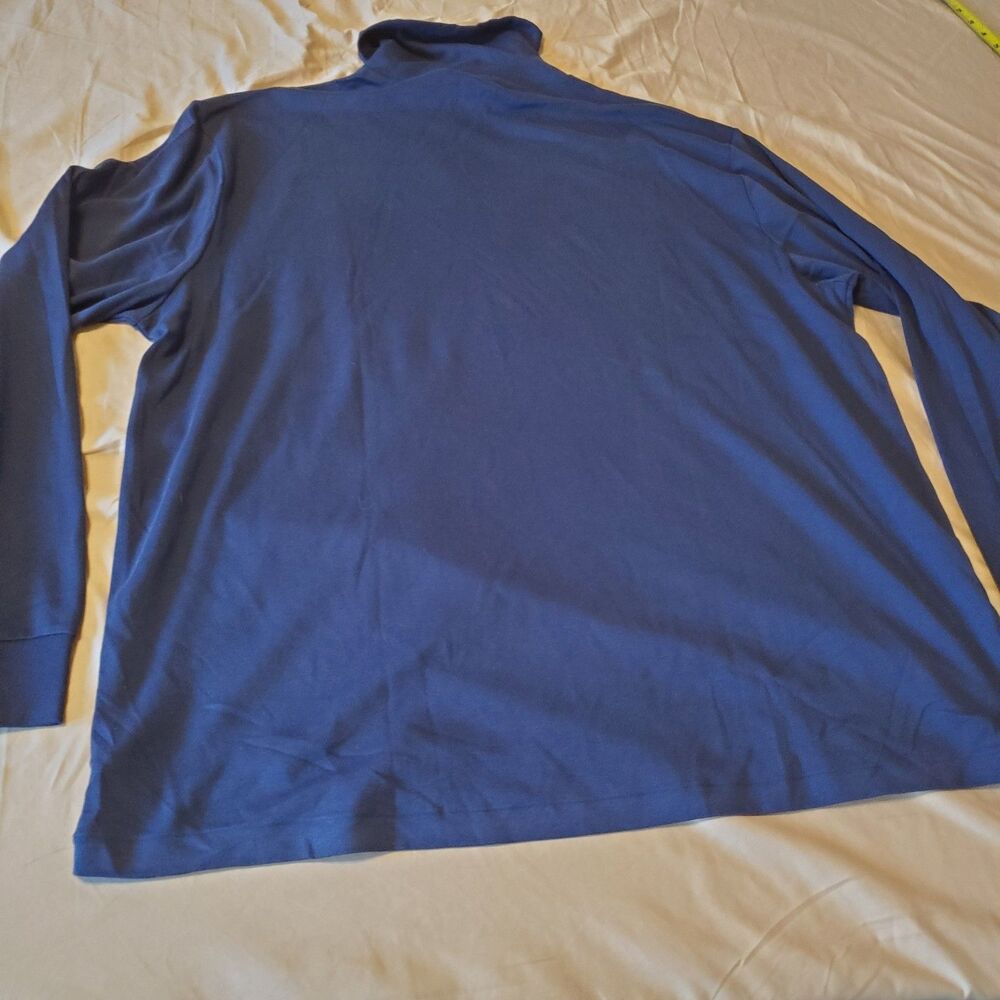 Polo Ralph Lauren Men's Navy Soft Cotton Turtleneck Long Sleeve Shirt Size XXL - Picture 6 of 9